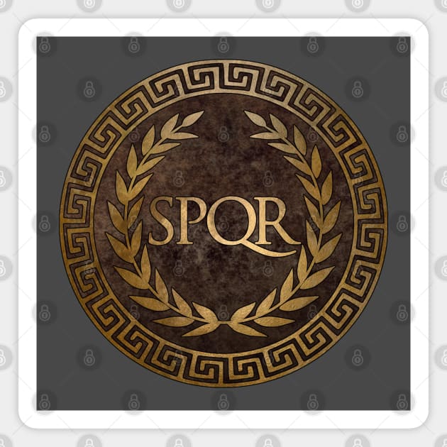 SPQR Symbol of Ancient Rome Magnet by AgemaApparel